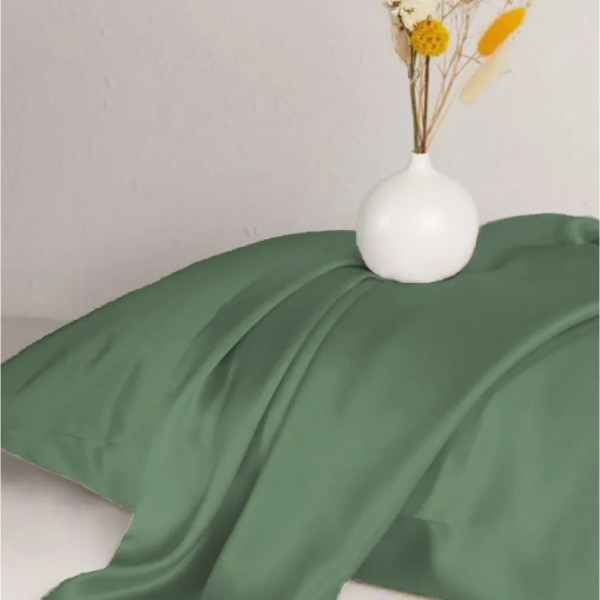Фото - Комплект постільної білизни MirSon Satin Light Pro 10-017 Green Olive 220х240 (2200011023267)